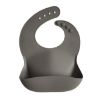 Picture of mushie Silicone Baby Bib | Adjustable Fit Waterproof Bibs (Dove Gray)