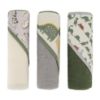 Picture of Cudlie Buttons & Stitches Baby Boy 3 Pack Rolled/Carded Hooded Towels in Dino Roar Print (GS71721)