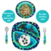 Picture of The First Years Baby Shark Dinnerware Set - Toddler Plates and Bowls Set - Includes 1 Toddler Plate, Toddler Bowl, and Toddler Fork and Spoon - 4 Count, Blue, (Y11693AZ1)