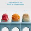 Picture of Frida Baby Push Pop Feeder, Baby Fruit Food Feeder to Safely Introduce New Foods, Fresh + Frozen, Silicone, BPA Free, Dishwasher Safe | 3 Count, Blue