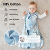 Picture of Yoofoss Baby Sleep Sack 0-6 Months 0.5 TOG Baby Wearable Blanket, 100% Cotton Infant Toddler Sleeping Sack 2-Way Zipper Lightweight Sleep Sack, Seahorse
