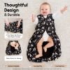 Picture of Yoofoss Baby Sleep Sack 0-6 Months 0.5 TOG Baby Wearable Blanket, 100% Cotton Infant Toddler Sleeping Sack 2-Way Zipper Lightweight Sleep Sack, Black Forest
