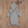 Picture of Newborn Infant Baby Girl Boy Gowns Sleeping Bag Pajamas Coming Home Outfits Swaddle Blanket Cotton Nightgown Sleepwear (L-Cotton Sleeping Bag Grey, 0-6 Months)