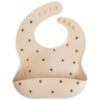 Picture of mushie Silicone Baby Bib | Adjustable Fit Waterproof Bibs (Black Daisy)