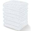 Picture of Comfy Cubs Muslin Baby Washcloths 6 Pack - Soft 6-Layer Cotton Wash Cloths for Sensitive Skin - 10"x10" Large, Gentle, Absorbent Infant Essentials for Newborn and Toddlers - (White)