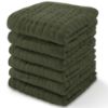 Picture of Comfy Cubs Muslin Baby Washcloths 6 Pack - Soft 6-Layer Cotton Wash Cloths for Sensitive Skin - 10"x10" Large, Gentle, Absorbent Infant Essentials for Newborn and Toddlers - (Kelp)