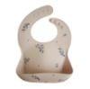 Picture of mushie Silicone Baby Bib | Adjustable Fit Waterproof Bibs (Lilac Flowers)