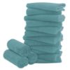 Picture of 16 Pack Baby Washcloths - Luxury Coral Fleece - Extra Absorbent and Soft Wash Clothes for Newborns, Infants and Toddlers - Suitable for Sensitive Skin and New Born - Baby Shower - Teal, 10x10 Inch