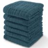 Picture of Comfy Cubs Muslin Baby Washcloths 6 Pack - Soft 6-Layer Cotton Wash Cloths for Sensitive Skin - 10"x10" Large, Gentle, Absorbent Infant Essentials for Newborn and Toddlers - (Neptune)