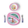 Picture of The First Years Peppa Pig Toddler Dinnerware Set - Includes Toddler Plate, Divided Bowl, and Toddler Utensils - Dishwasher Safe Toddler Feeding Supplies Made Without BPA - 4 Count
