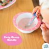 Picture of The First Years Peppa Pig Toddler Dinnerware Set - Includes Toddler Plate, Divided Bowl, and Toddler Utensils - Dishwasher Safe Toddler Feeding Supplies Made Without BPA - 4 Count