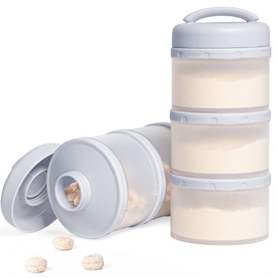 Picture of Termichy Stackable Formula Dispenser Portable Milk Powder Container, 2 Pack, Grey