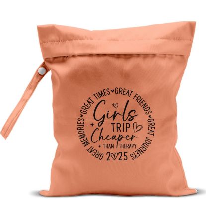 Picture of zcyxuuw Girls Trip Gifts Wet Dry Bag, Beach Bag Wet Bag Favors, for Swimsuit Toiletry Travel Essentials For Women Aloha Bags, Beach Travel Gym Laundry bags for Dirty Diaper Swimsuit Gifts (Orange)