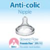 Picture of Dr. Brown's Natural Flow Preemie Flow Wide-Neck Baby Bottle Silicone Nipple, Slowest Flow, 0m+, 100% Silicone Bottle Nipple, 6 Pack