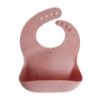 Picture of mushie Silicone Baby Bib | Adjustable Fit Waterproof Bibs (Powder Pink Confetti)