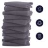 Picture of 16 Pack Baby Washcloths - Luxury Coral Fleece - Extra Absorbent and Soft Wash Clothes for Newborns, Infants and Toddlers - Suitable for Sensitive Skin and New Born - Baby Shower - Grey, 10x10 Inch