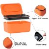 Picture of Wipes Dispenser, Wipe Holder for Baby & Adult, Seposeve Refillable Wipe Container, Keeps Wipes Fresh, One-Handed Operation. Non-Slip, Easy Open/Close Wipes Pouch Case, Orange