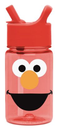 Picture of Simple Modern Sesame Street Elmo Kids Water Bottle Plastic BPA-Free Tritan Cup with Leak Proof Straw Lid | Reusable and Durable for Toddlers, Girls and Boys | Summit Collection | 12oz, Elmo Big Face