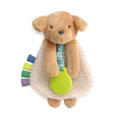 Picture of Itzy Ritzy - Itzy Lovey Including Teether - Baby Lovey with Teether, Textured Ribbons & Dangle Arms - Features Crinkle Sound, Sherpa Fabric and Minky Plush (Puppy)