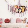 Picture of mirolam Large Stuffed Animal Hammock Corner Net for Toys Storage Hanging Stuff Animal Organizer Holder Pink Purle Girls Room Bedroom Boho Nursery Decor