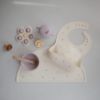 Picture of mushie Silicone Baby Bib | Adjustable Fit Waterproof Bibs (Crowns)