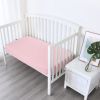 Picture of Biloban Crib Sheets Fitted, 2 Pack Sheet Fits Standard Crib Mattress, Neutral Toddler Bed Sheets for Baby Boys and Girls, Pink & Aqua, 52'X 28'