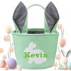Picture of Jasaino Easter Basket, Personalized Easter Baskets for Kids, Easter Bunny Basket, Easter Baskets for Boys Girls - Light Green