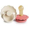 Picture of FRIGG Daisy Natural Rubber Baby Pacifier | Made in Denmark | BPA-Free (Cream/Poppy, Size 2) 2-Pack