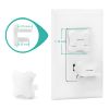 Picture of Outlet Covers Babepai 38-Pack White Baby Proof Electrical Protector Safety Improved Baby Safety Plug Covers