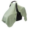 Picture of Comfy Cubs Baby Car Seat Cover - Soft, Breathable Bamboo Rayon and Muslin Cotton Blend - Lightweight Canopy for Sun, Bug, and Comfort Protection - Large Size Infant Seat Cover in Sage Design