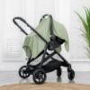 Picture of Comfy Cubs Baby Car Seat Cover - Soft, Breathable Bamboo Rayon and Muslin Cotton Blend - Lightweight Canopy for Sun, Bug, and Comfort Protection - Large Size Infant Seat Cover in Sage Design