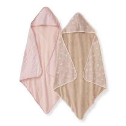 Picture of Burt's Bees Baby Hooded Towels, Absorbent Knit Terry, Super Soft Single Ply, 100% Organic Cotton