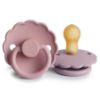 Picture of FRIGG Daisy Natural Rubber Baby Pacifier | Made in Denmark | BPA-Free (Baby Pink/Soft Lilac, 0-6 Months) 2-Pack