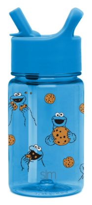 Picture of Simple Modern Sesame Street Cookie Monster Kids Water Bottle Plastic BPA-Free Tritan Cup with Leak Proof Straw Lid | Reusable and Durable for Toddlers, Boys | Summit Collection | 12oz