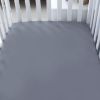 Picture of Biloban Crib Sheets Fitted, 2 Pack Crib Sheet Fits for Standard Crib Mattress, Neutral Toddler Bed Sheets for Baby Boys and Girl, Grey, 52”X 28”
