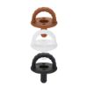 Picture of Itzy Ritzy Silicone Pacifiers for Newborn - Sweetie Soother Pacifiers Feature Collapsible Handle & Two Air Holes for Added Safety For Ages Newborn and Up, Coffee & Cream Set of 3 in White, Tan & Brown