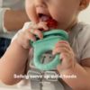 Picture of Frida Baby Push Pop Feeder, Baby Fruit Food Feeder to Safely Introduce New Foods, Fresh + Frozen, Silicone, BPA Free, Dishwasher Safe | 3 Count, Teal