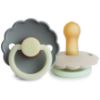Picture of FRIGG Daisy Night Natural Rubber Baby Pacifier | Made in Denmark | BPA-Free (French Gray/Croissant, 6-18 Months) 2-Pack