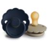 Picture of FRIGG Daisy Natural Rubber Baby Pacifier | Made in Denmark | BPA-Free (Dark Navy/Sandstone, 0-6 Months) 2-Pack