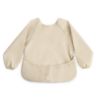 Picture of mushie Long Sleeve Baby Bib | Mess Free & Waterproof Fabric for Toddlers | Adjustable Fit for Ages 6-24 Months (Fog)