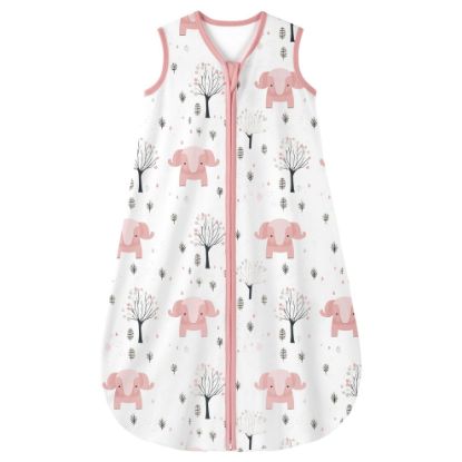 Picture of Yoofoss Baby Sleep Sack 0-6 Months 0.5 TOG Baby Wearable Blanket, 100% Cotton Infant Toddler Sleeping Sack 2-Way Zipper Lightweight Sleep Sack, Elephant