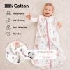 Picture of Yoofoss Baby Sleep Sack 0-6 Months 0.5 TOG Baby Wearable Blanket, 100% Cotton Infant Toddler Sleeping Sack 2-Way Zipper Lightweight Sleep Sack, Elephant