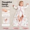 Picture of Yoofoss Baby Sleep Sack 0-6 Months 0.5 TOG Baby Wearable Blanket, 100% Cotton Infant Toddler Sleeping Sack 2-Way Zipper Lightweight Sleep Sack, Elephant