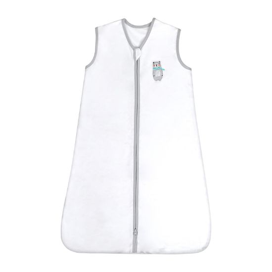 Picture of TILLYOU Baby Sleep Sack 18-24 months - Baby Wearable Blanket 100% Cotton with 2-Way Zipper, TOG 0.5 Extra Soft Cotton Sleeveless Sleeping Bag for Infants, 1 Pack, Small Size, Solid White