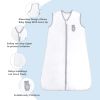 Picture of TILLYOU Baby Sleep Sack 18-24 months - Baby Wearable Blanket 100% Cotton with 2-Way Zipper, TOG 0.5 Extra Soft Cotton Sleeveless Sleeping Bag for Infants, 1 Pack, Small Size, Solid White