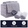 Picture of 16 Pack Baby Washcloths - Luxury Coral Fleece - Extra Absorbent and Soft Wash Clothes for Newborn, Infants and Toddlers - Suitable for Sensitive Skin and New Born - Baby Shower - Light Grey,10x10 Inch