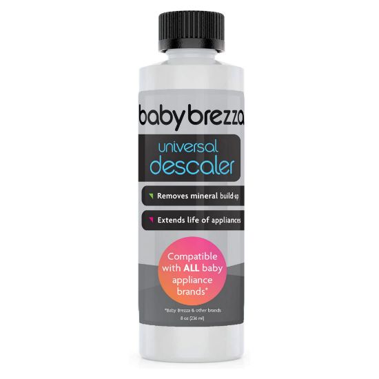 Picture of Baby Brezza Descaler 8 oz. Made in USA. Universal Descaling Solution for Baby Brezza and other baby appliances. Removes mineral build-up and extends your machine’s lifespan.
