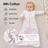 Picture of Yoofoss Baby Sleep Sack 0-6 Months Wearable Blanket for Babies 100% Cotton TOG 0.5 Toddler Sleeping Sack, Ice Cream(Small)