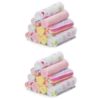 Picture of Spasilk Washcloth Wipes Set for Newborn Boys & Girls, Soft Terry Washcloth Set, Pack of 20, Pink Lines, 20 Pack