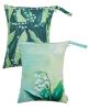 Picture of ALVABABY 2pcs Cloth Diaper Wet Dry Bags Waterproof Reusable with Two Zippered Pockets Travel Beach Pool Daycare Soiled Baby Items Yoga Gym Bag for Swimsuits or Wet Clothes 2LM13